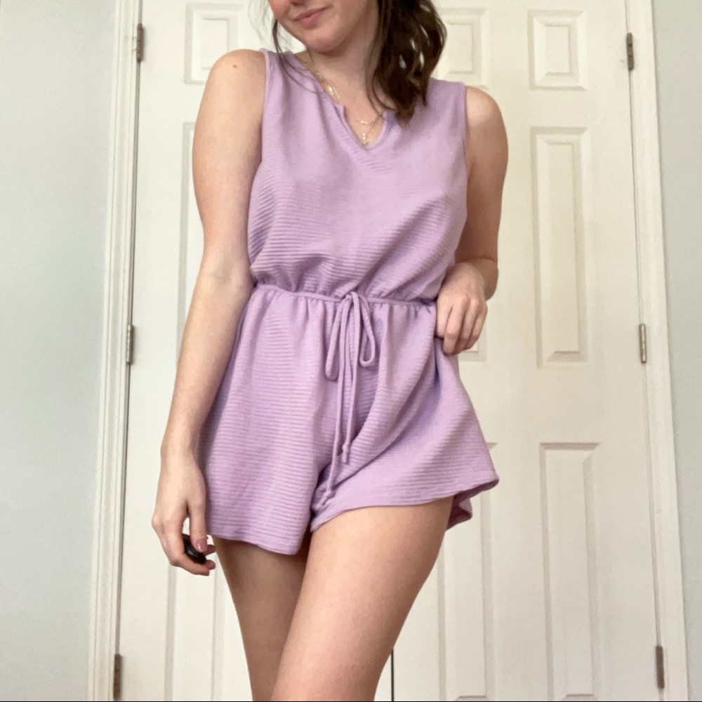 NWT Saints & Hearts | Purple Ribbed Romper